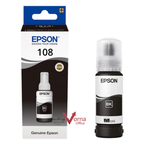 جوهر اورجینال EPSON مدل 108 رنگ Black - فروشگاه لوازم اداری ورناآفیس